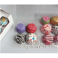 cupcake liners baking cups gift box mixed patterns for supermarket