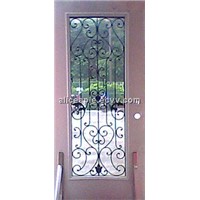 full lite wrought iron glass door