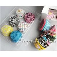 new design 600 Pcs cupcake liners baking cups muffin cases gift box mixed pattern