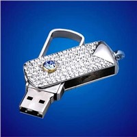 Water Drop Swivel Mini Original Chip Diamond USB Flash Drive Luxury USB Flash Drive
