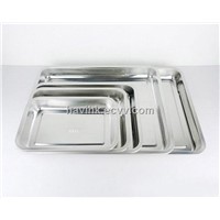 Stainless steel square tray, plate, dish