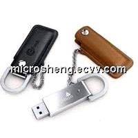 High Quality 4GB Metal USB Disk with Leather Holster