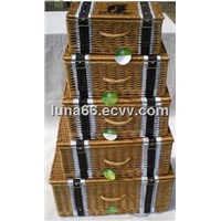 S/5 set of empty hamper for gift packing and food