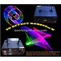 3D effect RGB 800mW Animation laser show with PC control
