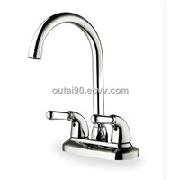 Dual holes kitchen sink chrome water faucet mixer OT-2131
