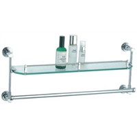 Glass Shelf With Bar, Bathroom Accessory