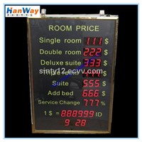 Electronic LED Hotel Price board