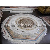 Round Handmade Knotted Persian New Area Rug China nature silk handmade carpet