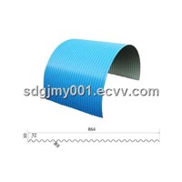corrugated steel roofing sheet  YX10-32-864(curved)