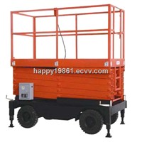 towable mobile scissor lifting platform