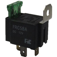 Automotive Relays with 30A contact rating, Fuse design and Quick connect terminal