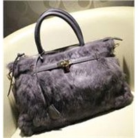 Retro Handbags Big Bag of Hot Winter Fur Rabbit Fur Platinum Package