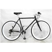 6gear Fixed gear bike/Black fixed gear bicycle/city bike