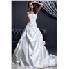 A-line Scalloped-Edge Neck Sleeveless Lace Cathedral Train vera wang wedding dresses