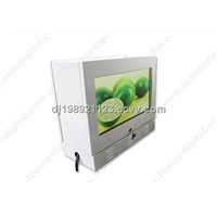 21.5inch 1,000nits dual-screens with water-proof case lcd advertising display for gas station