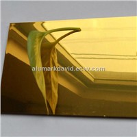 3mm Gold mirror wall cladding/aluminum composite panel