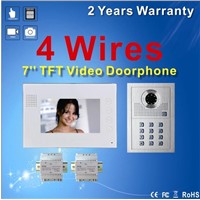 7 inch Touch Button Video Door Phone with Recording&Picture Memory function Keypad Outdoor Camera