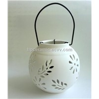 Small Leaves Cutout Ceramic candle lanterns, candle lamps