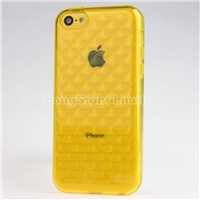 New Cube Square Translucence TPU Case cover for iPhone 5C