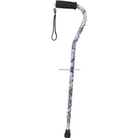 Walking Aids Offset Style Floral Telescopic Cane
