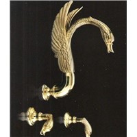 pvd gold swan Shower faucet wall mounted swan tap