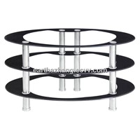 oval glass tv stand xyts-264
