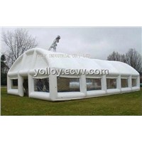 Large Air Tight Party Tube Tent Inflatable Recycled Removable Clear &amp;amp; White Tent by PVC Tarps &amp;amp; PVC