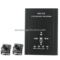 2ch Sd Card Mini Vehicle DVR Camera System