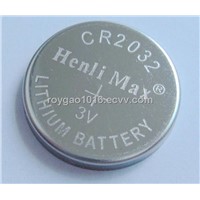 CR2032 lithium coin cell, button cell, lithium battery