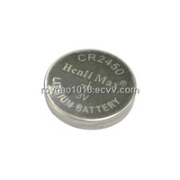 CR2450 Lithium coin cell, lithium button cell, lithium battery