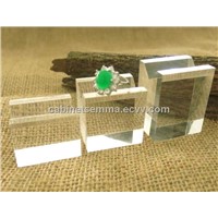 Acrylic Diamond Display Stand Clear Perspex Ring Holder-V Shape Grooves