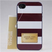 Kenzo iPhone 5S Case with striping desgin-white and brown
