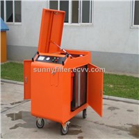 Movable oil purifier with an oil box