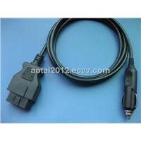 OBD to cigar cable,auto cable,16Pin male to cigarette lighter cable