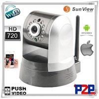 SunView 720P Wireless Surveillance Digital Zoom P2P IP Camera