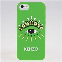 brand new for silicone case for iphone 5G /5S with big eye desgin -green color