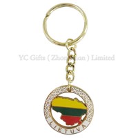 map metal keyring for souvenir