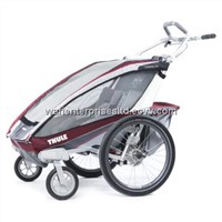 Thule Chariot 2014 CX2 Chassis w/ Strolling kit - Burgundy