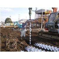 Helical foundation piles