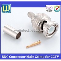BNC connector Male Crimp for CCTV