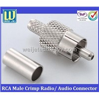 RCA Male Crimp Radio/ Audio Connector