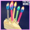 Colored flame birthday candle