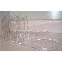 Dish Rack Dinnerware Displayer Clear Acrylic Plate Stand 12'' Long