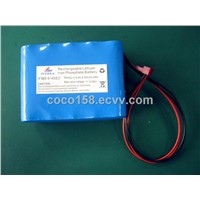 9.6V LiFePO4 battery pack (UL approved cell)