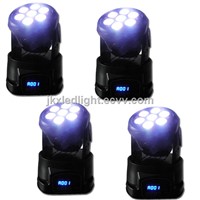Best pric 7*12W RGB LED Moving Heads, 4in1 Mini Moving Wash / KTV/ Bar Stage Lights