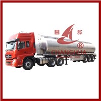 China manufacturer 3 axle/tri-axle fuel aluminum tanker semi trailer