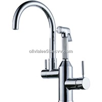 Chromed brass kitchen water tap