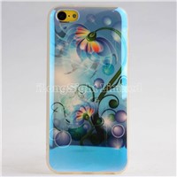 Colorful floral electroplating TPU Case For iPhone 5C