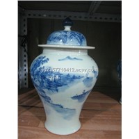 High quality chinese blue and white porcelain jar