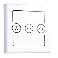 Three gang wall switch of home automation system, support smart phone via WiFi/3G control